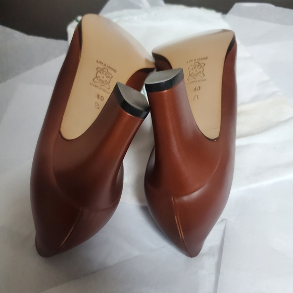 Women Gucci Brown Leather Horsebit Loafer Pump Size 10B - Picture 6 of 7